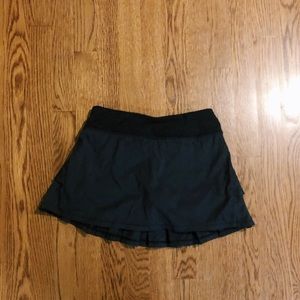 Girls Lululemon Ivivva Tennis Skirt Black Size 12